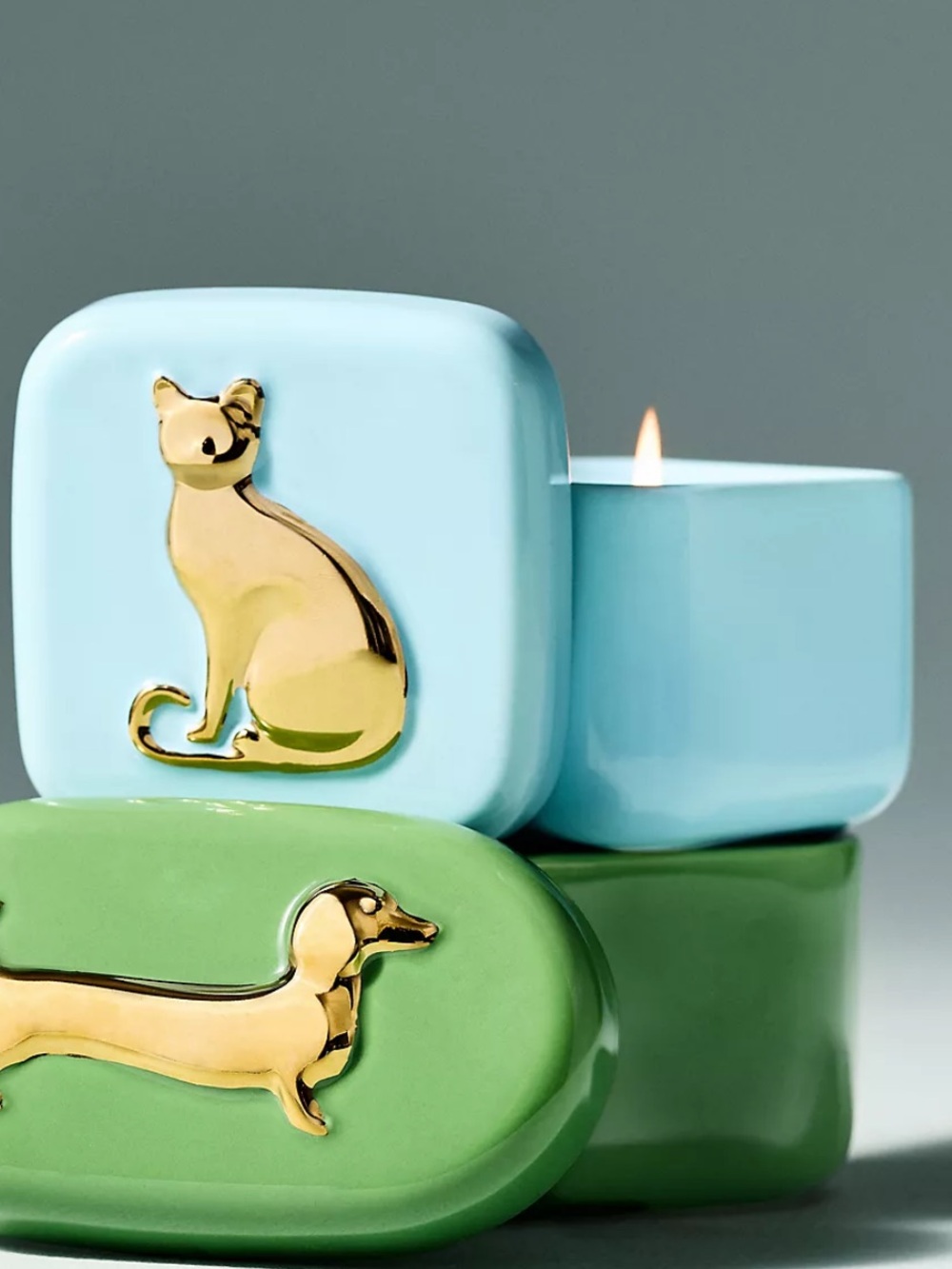 Anthropologie Cat Fruity Harvest Apple & Vanilla Ceramic Candle with Lid - Picture 5 of 5